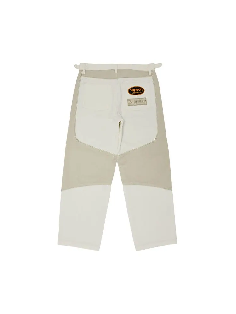 Брюки Supreme x Vanson Leathers x Cordura Cotton Pant — изображение 2 из 3, белый