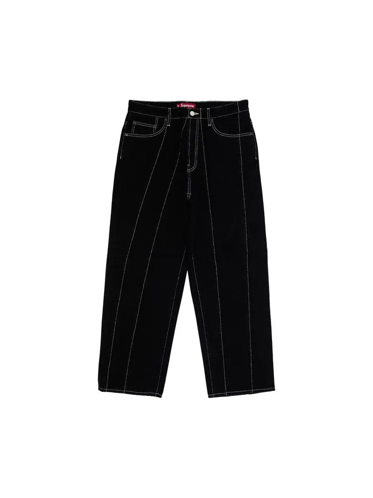 Джинсы Supreme Paneled Stripe Baggy Jean — изображение 1 из 3, черный