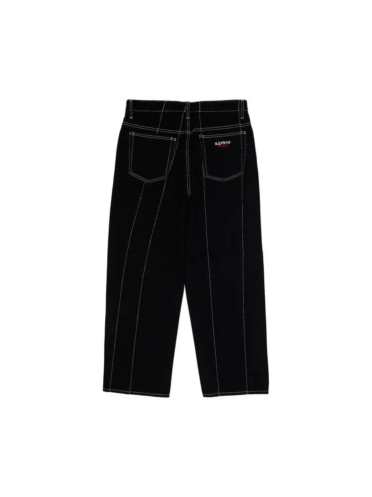 Джинсы Supreme Paneled Stripe Baggy Jean — изображение 2 из 3, черный