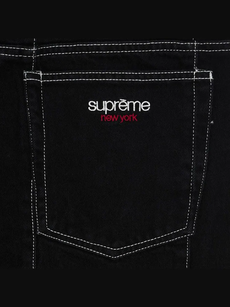 Джинсы Supreme Paneled Stripe Baggy Jean — изображение 3 из 3, черный