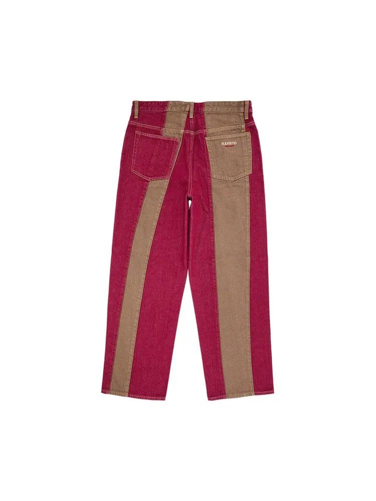 Джинсы Supreme Paneled Stripe Baggy Jean — изображение 2 из 3, красный