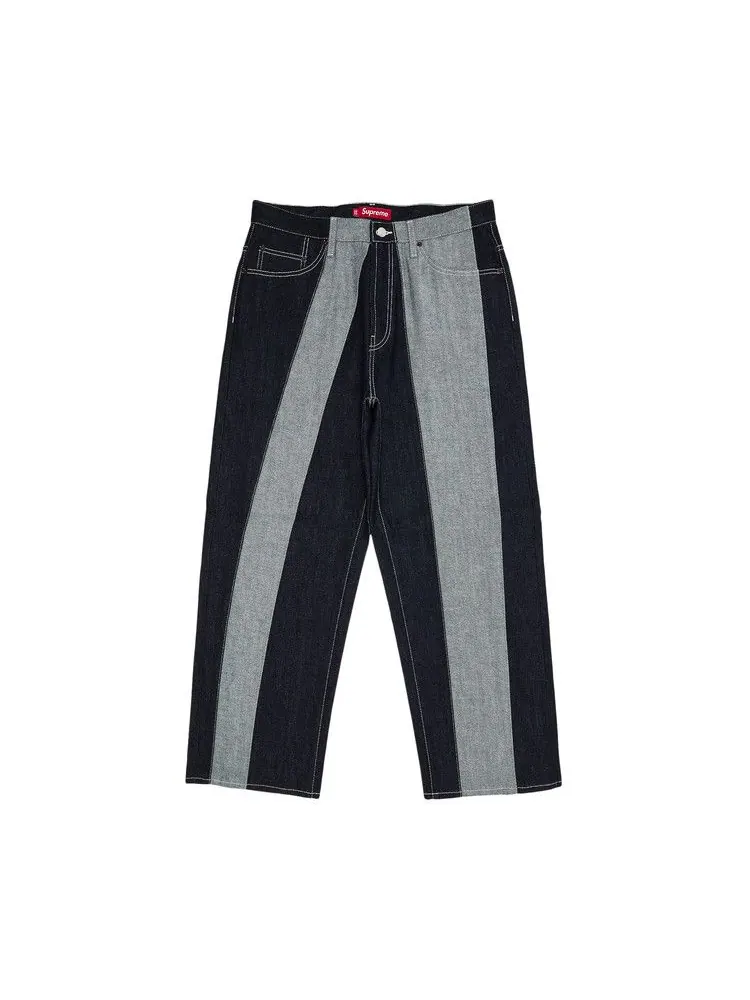 Джинсы Supreme Paneled Stripe Baggy Jean — изображение 1 из 3, индиго