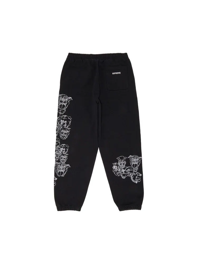 Спортивные брюки Supreme Pitbulls Embroidered Sweatpant — изображение 2 из 3, черный
