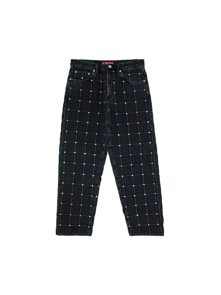 Джинсы Supreme Studded Seam Loose Fit Jean — изображение 1 из 3, черный