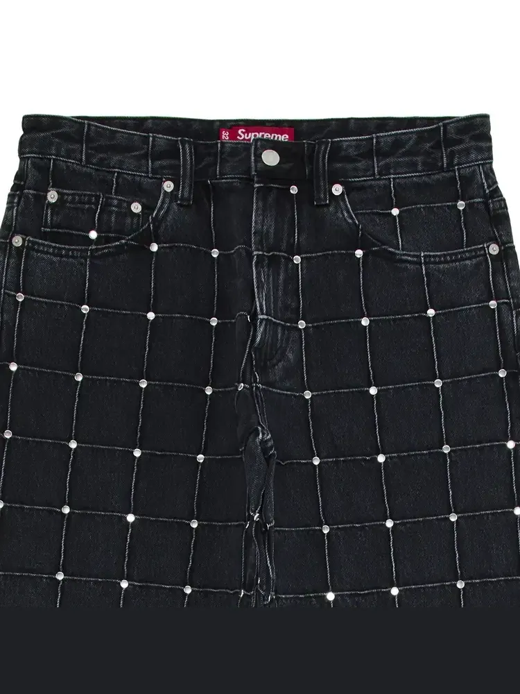 Джинсы Supreme Studded Seam Loose Fit Jean — изображение 3 из 3, черный