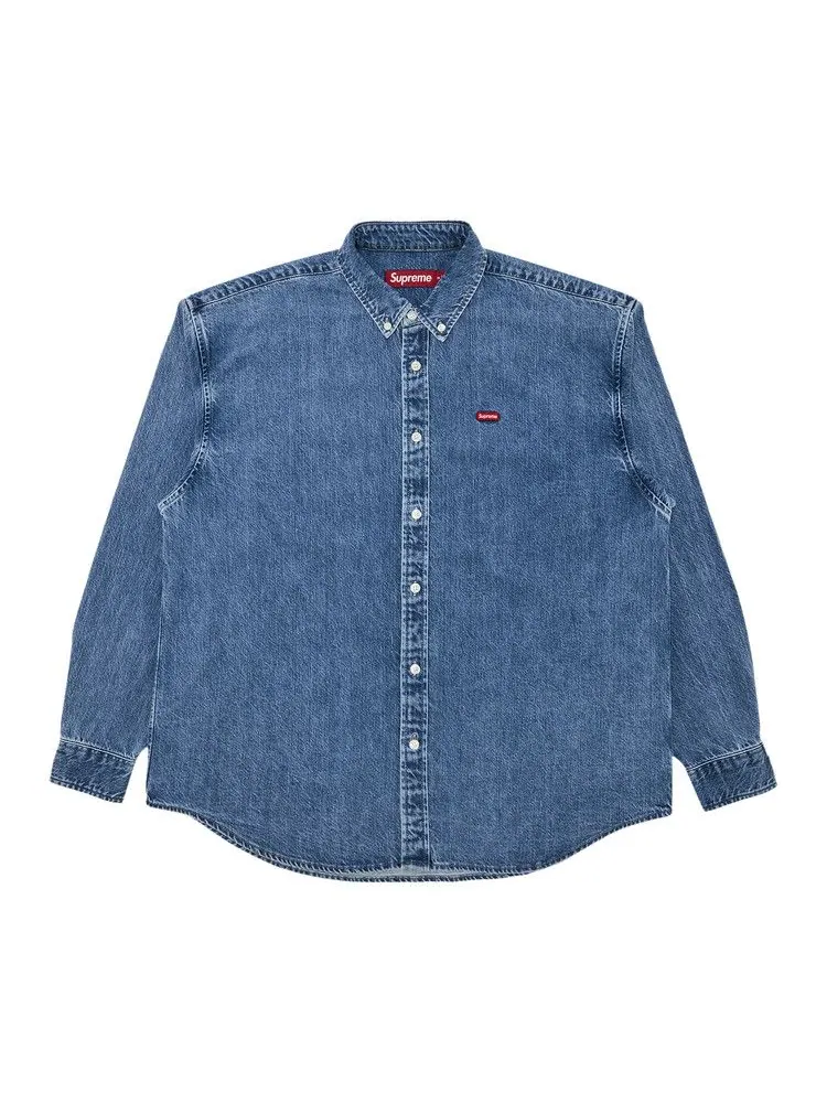 Рубашка Supreme Small Box Denim Shirt — изображение 1 из 2, индиго
