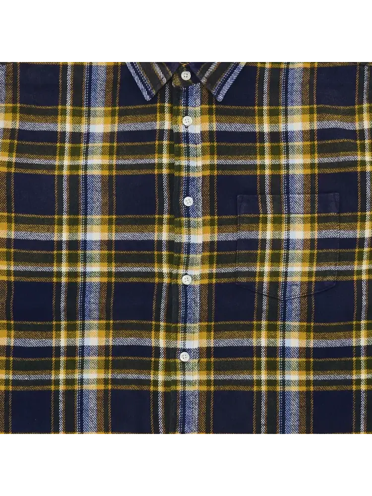 Рубашка Supreme Old English Plaid Flannel Shirt 'Navy' — изображение 2 из 2, синий