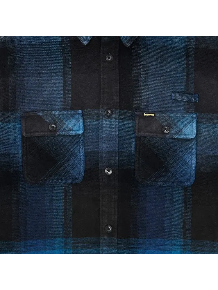Рубашка Supreme Quilted Lined Hooded Flannel Shirt — изображение 3 из 3, синий