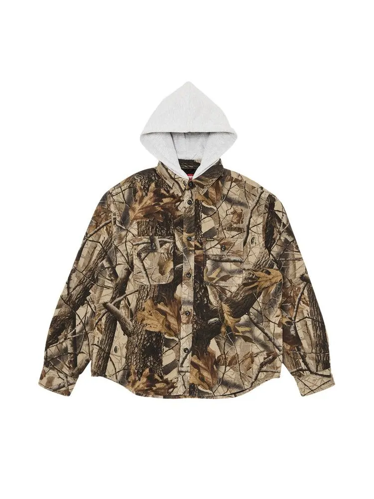 Рубашка Supreme Quilted Lined Hooded Flannel Shirt, Realtree Hardwoods Camo — изображение 1 из 3, мульти