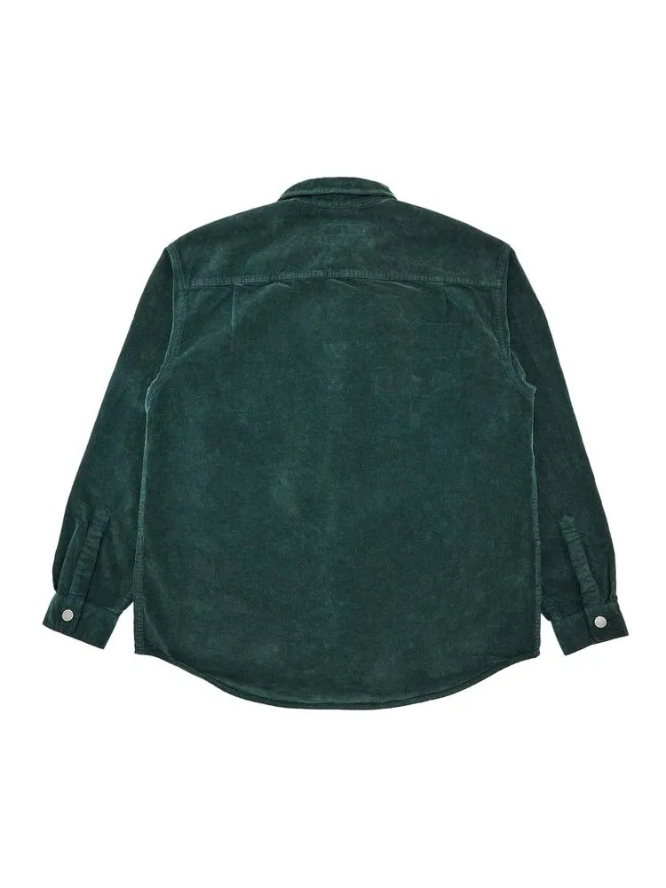 Рубашка Supreme Washed Corduroy Shirt — изображение 2 из 3, шалфейный