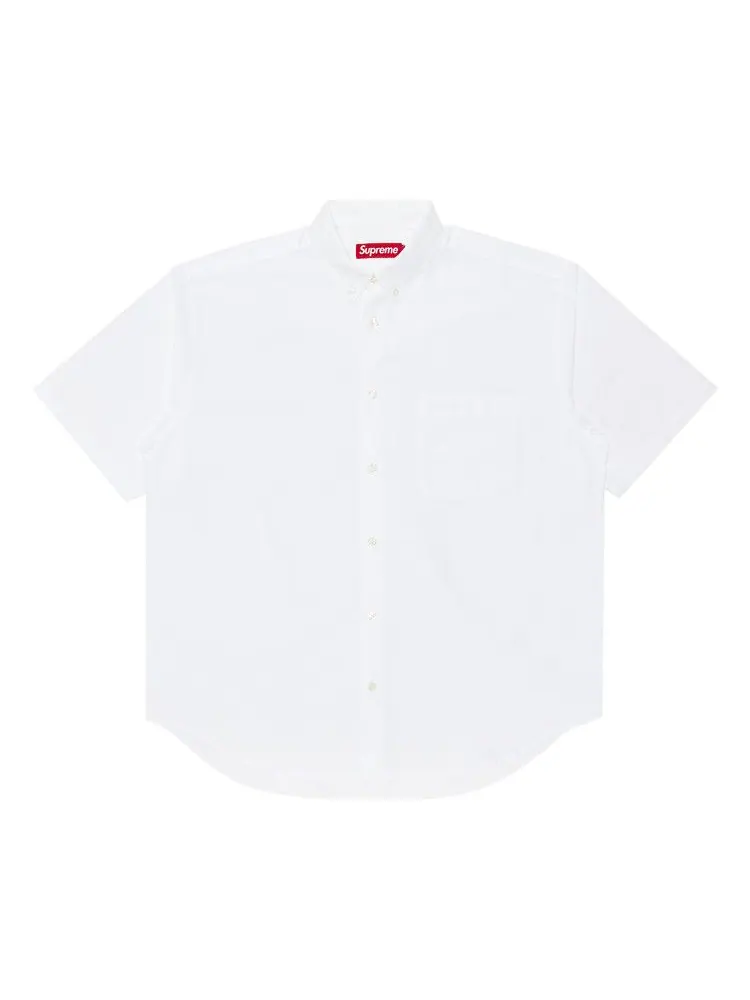 Рубашка Supreme Loose Fit Oxford Short-Sleeve Shirt — изображение 1 из 2, белый