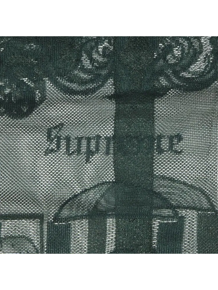 Рубашка Supreme Last Supper Lace Short-Sleeve Shirt — изображение 3 из 3, темный зеленый