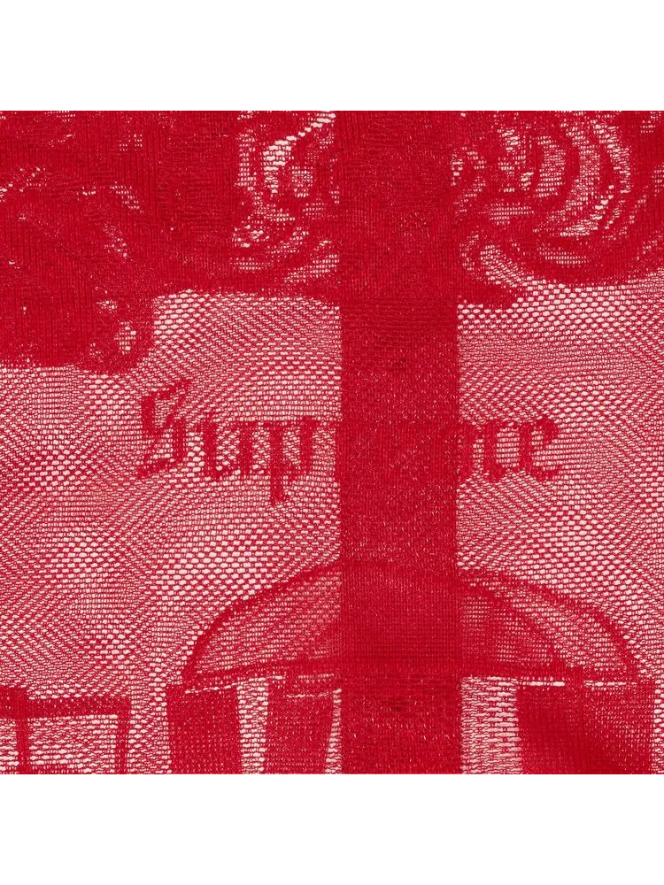 Рубашка Supreme Last Supper Lace Short-Sleeve Shirt — изображение 3 из 3, красный