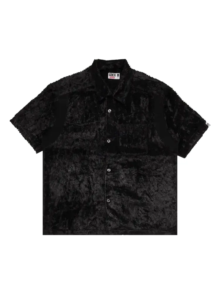 Рубашка Supreme x Goodenough Crushed Rayon Pile Short-Sleeve Shirt — изображение 1 из 3, черный
