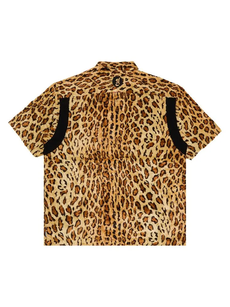 Рубашка Supreme x Goodenough Crushed Rayon Pile Short-Sleeve Shirt — изображение 2 из 3, леопардовый