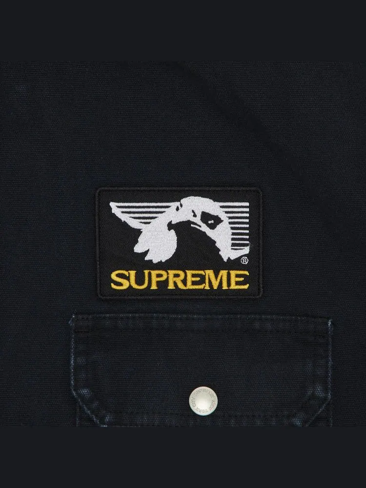 Рубашка Supreme Patches Hooded Zip Up Shirt — изображение 3 из 3, черный