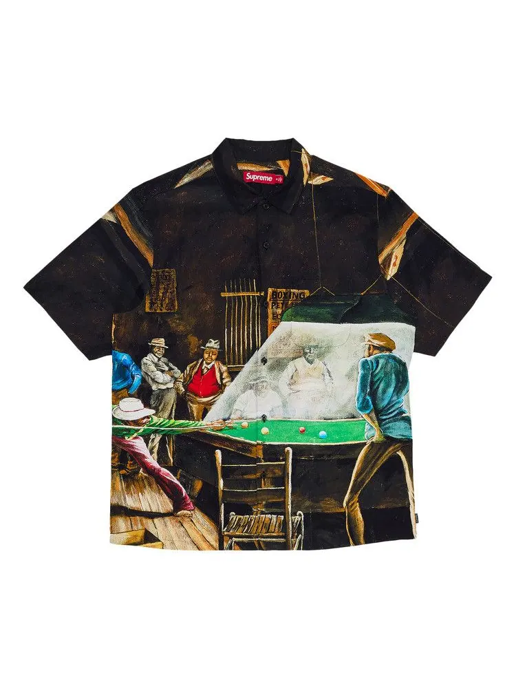 Рубашка Supreme x Ernie Barnes Short-Sleeve Shirt, Pool Hall — изображение 1 из 3, мульти