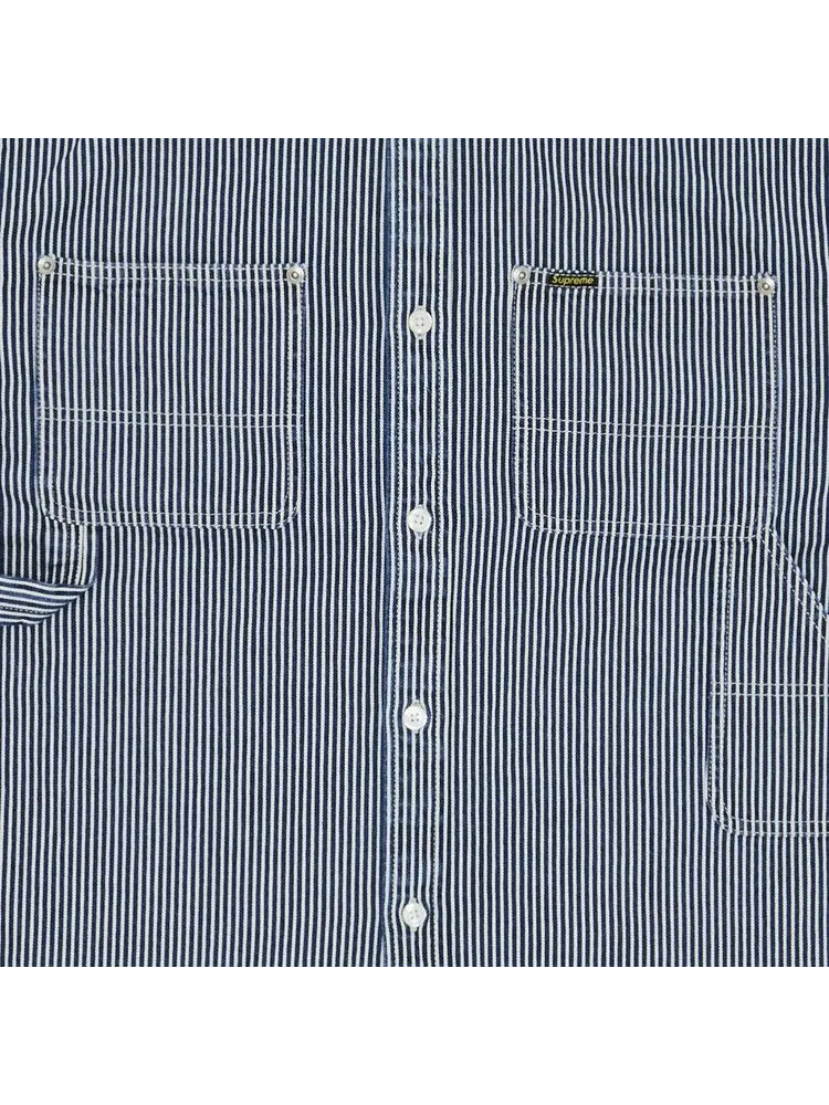 Рубашка Supreme Loose Fit Short-Sleeve Denim Painter Shirt — изображение 2 из 2, полоса