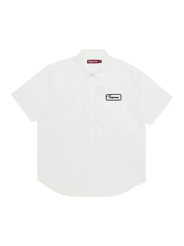 Рубашка Supreme Bitch Short-Sleeve Work Shirt — изображение 1 из 3, белый