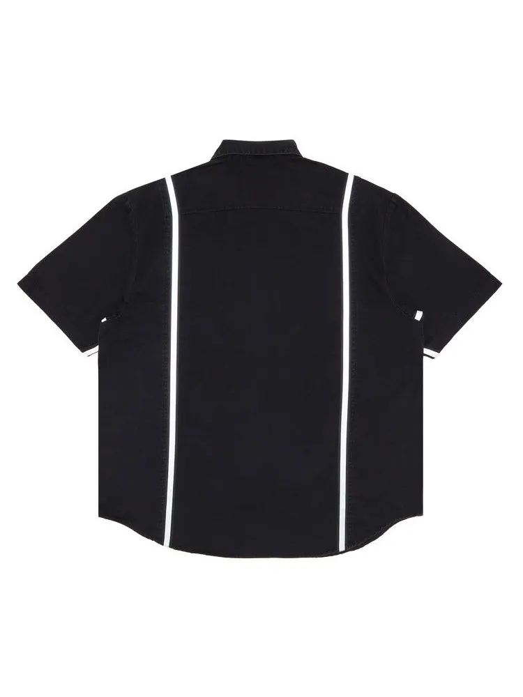 Рубашка Supreme Reflective Stripe Short-Sleeve Work Shirt — изображение 2 из 3, черный