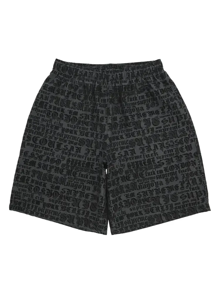 Шорты Supreme Cities Jacquard Short 'Black' — изображение 1 из 3, черный