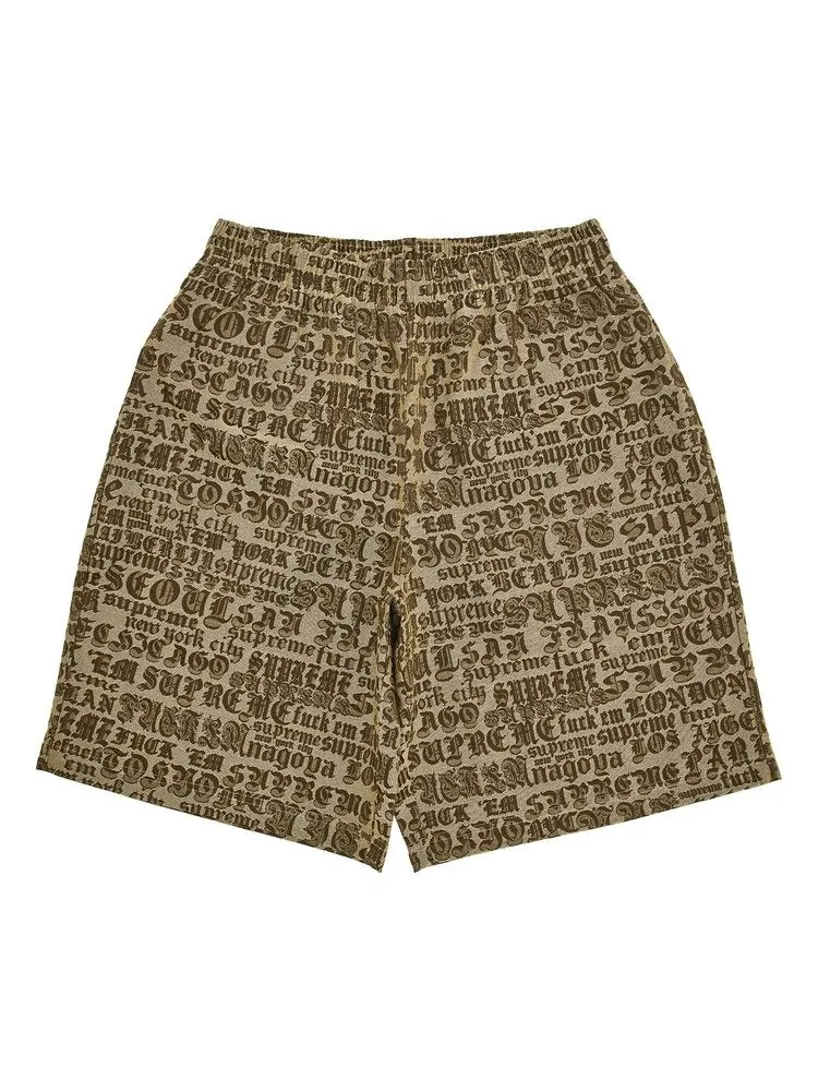 Шорты Supreme Cities Jacquard Short 'Tan' — изображение 1 из 3, бежевый