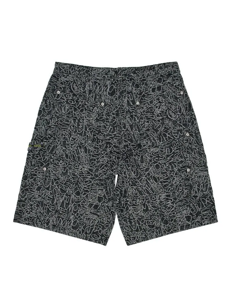 Шорты Supreme Handwriting Double Knee Denim Short — изображение 2 из 3, черный