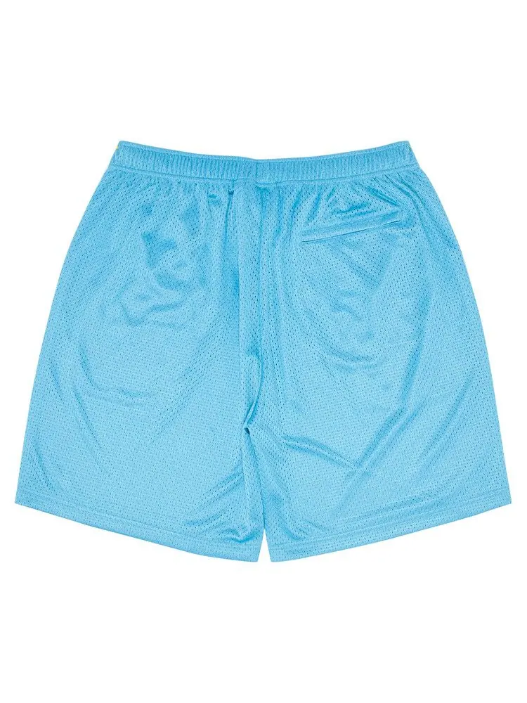 Шорты Supreme Small Box Baggy Mesh Short 'Cyan' — изображение 2 из 3, синий