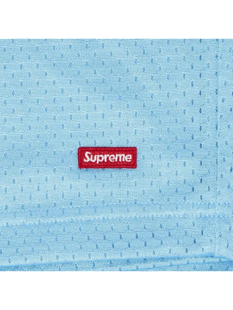 Шорты Supreme Small Box Baggy Mesh Short 'Cyan' — изображение 3 из 3, синий