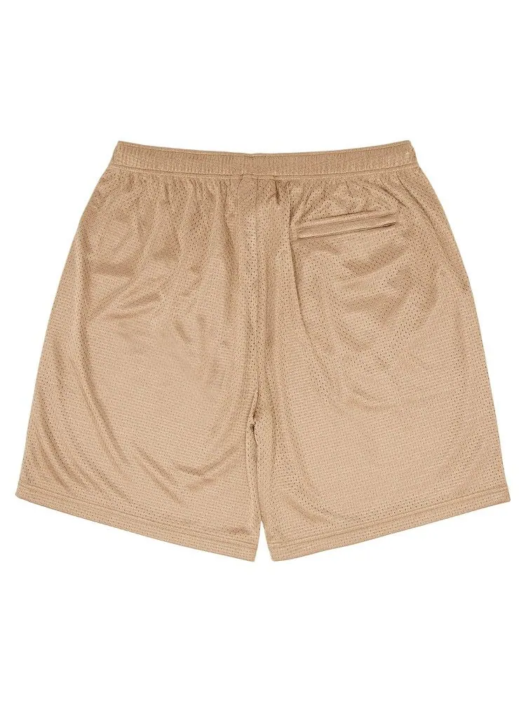 Шорты Supreme Small Box Baggy Mesh Short 'Tan' — изображение 2 из 3, бежевый