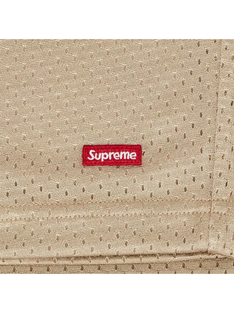 Шорты Supreme Small Box Baggy Mesh Short 'Tan' — изображение 3 из 3, бежевый