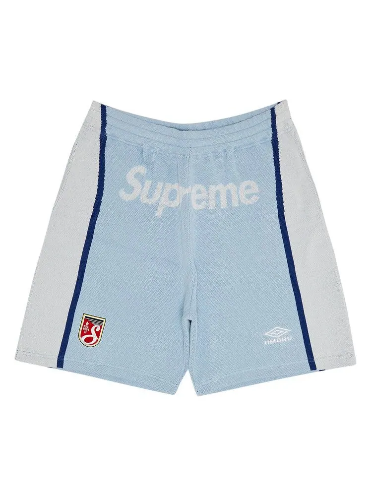 Шорты Supreme x Umbro Knit Soccer Short — изображение 1 из 3, светлый синий