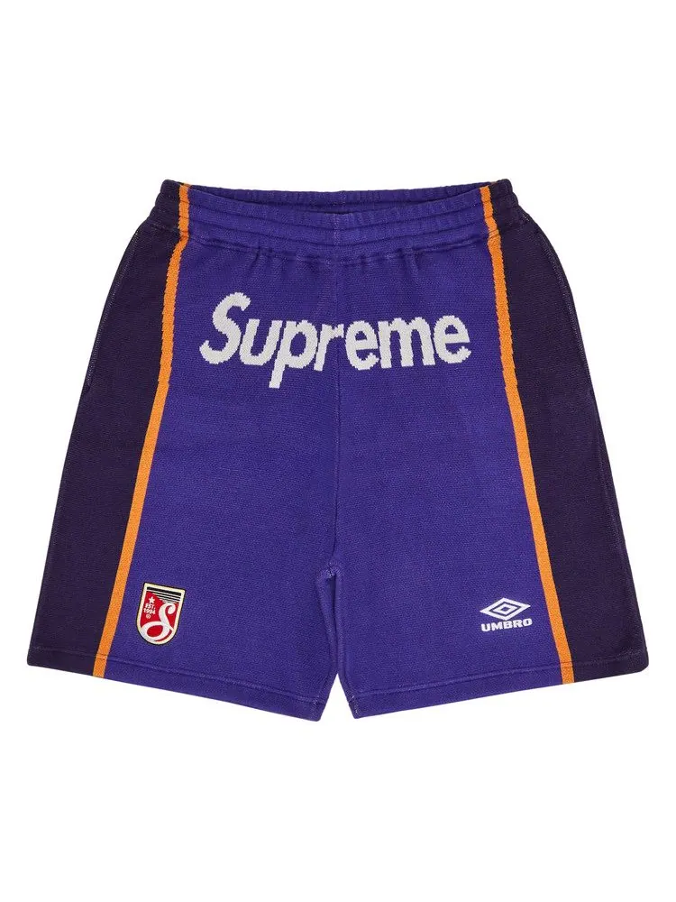 Шорты Supreme x Umbro Knit Soccer Short — изображение 1 из 3, фиолетовый