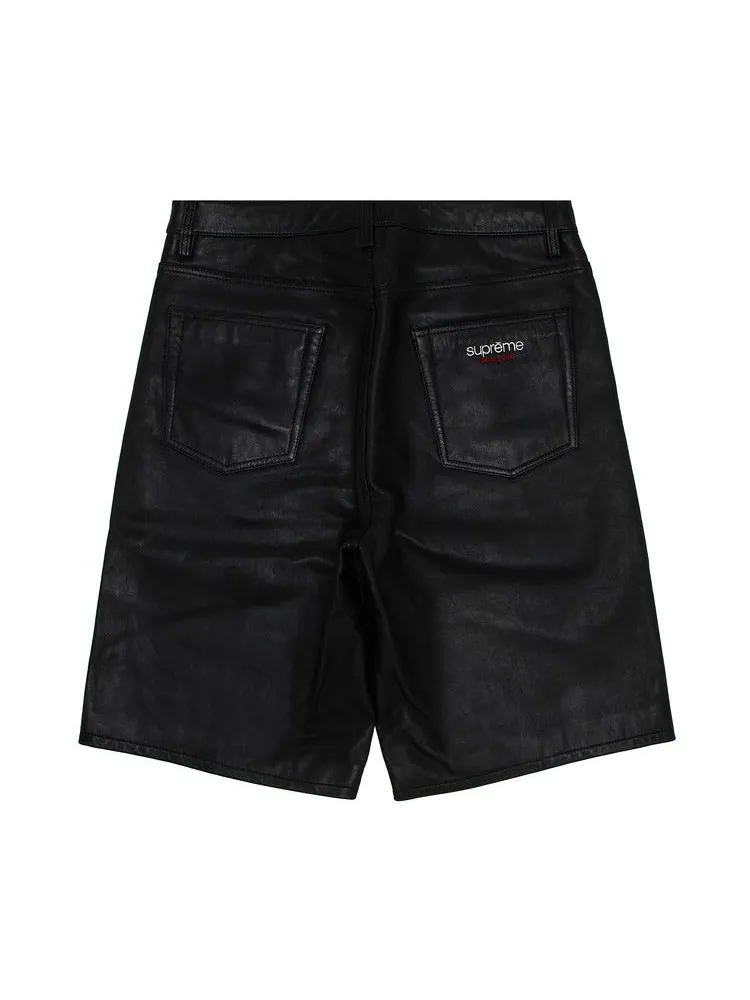 Шорты Supreme Baggy Leather Short — изображение 2 из 3, черный