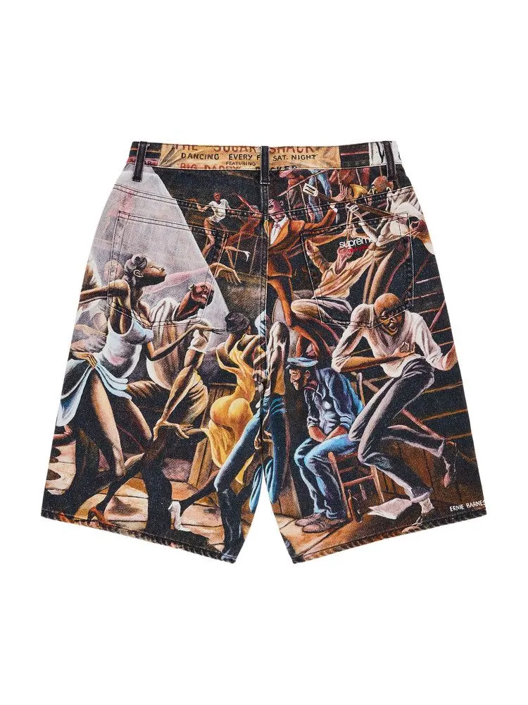 Шорты Supreme x Ernie Barnes Baggy Denim Short, Dance — изображение 2 из 3, мульти