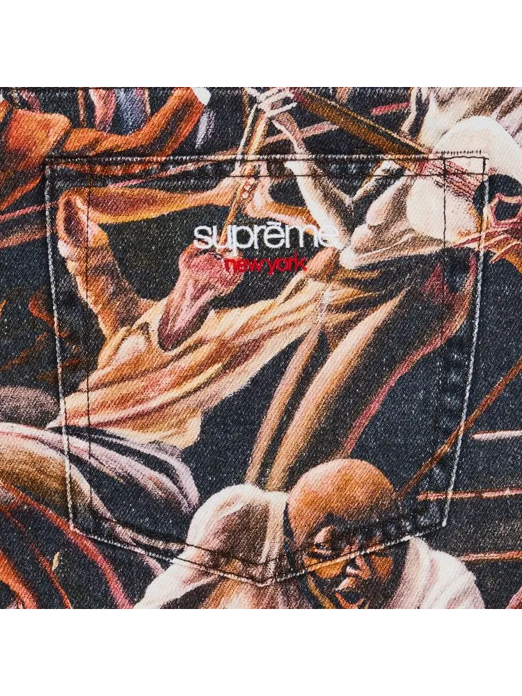 Шорты Supreme x Ernie Barnes Baggy Denim Short, Dance — изображение 3 из 3, мульти