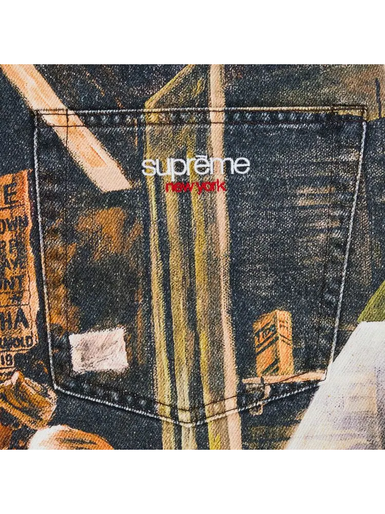 Шорты Supreme x Ernie Barnes Baggy Denim Short, Pool Hall — изображение 3 из 3, мульти