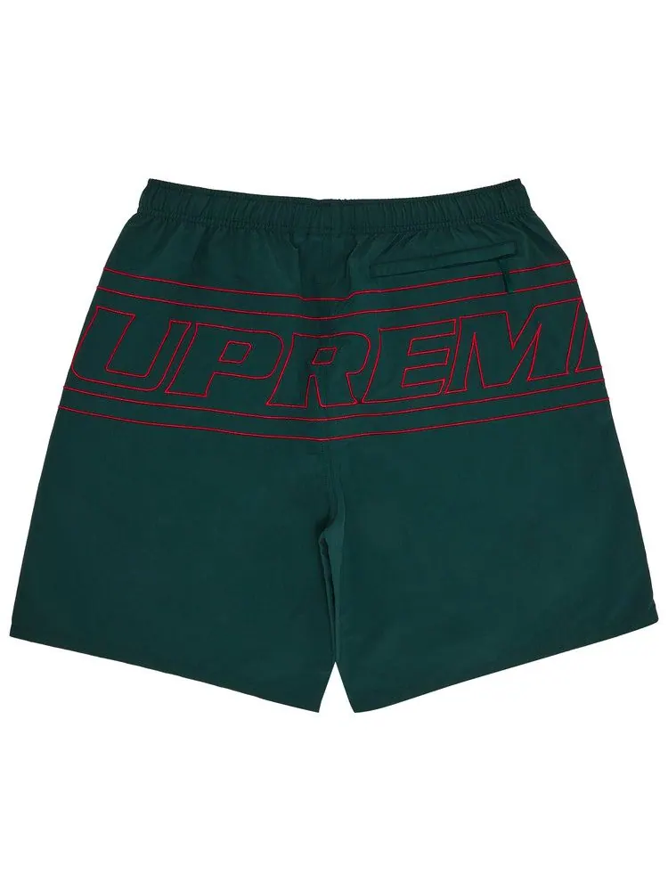 Шорты Supreme Big Logo Nylon Short — изображение 2 из 3, темный зеленый