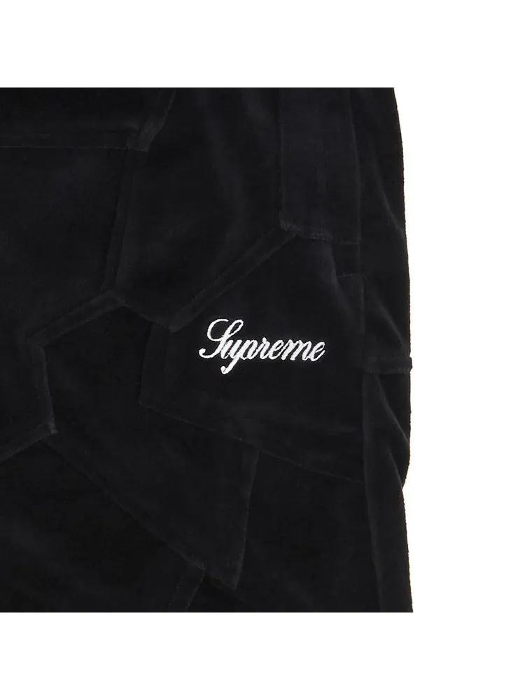 Шорты Supreme Patchwork Velour Short — изображение 3 из 3, черный