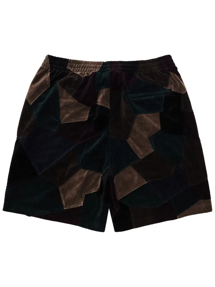 Шорты Supreme Patchwork Velour Short — изображение 2 из 3, синий