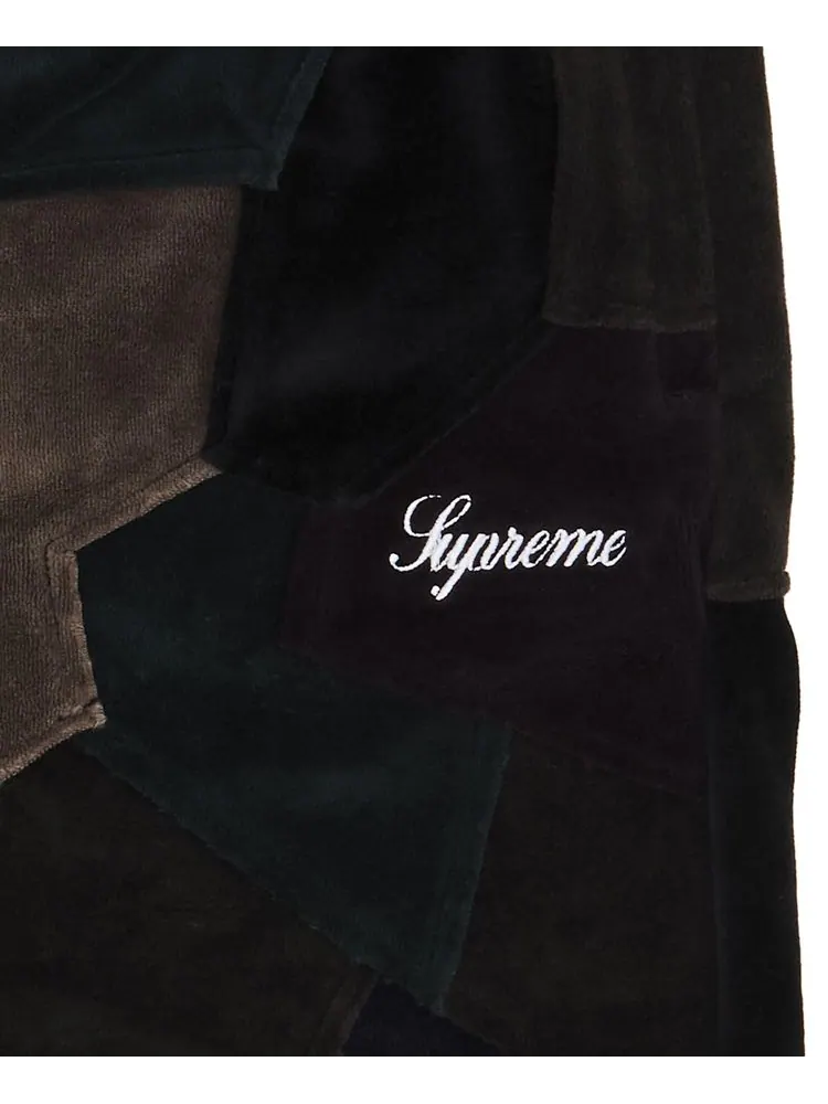 Шорты Supreme Patchwork Velour Short — изображение 3 из 3, синий