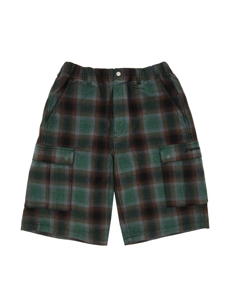 Шорты Supreme Shadow Plaid Cargo Short — изображение 1 из 3, зеленый