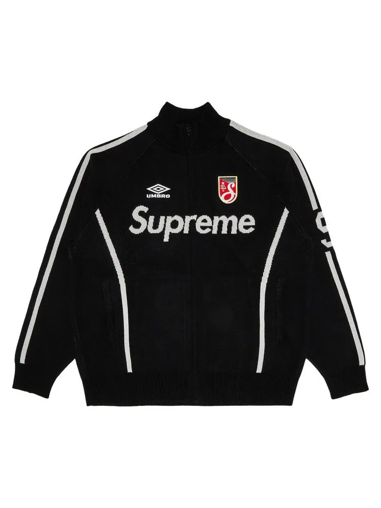 Свитер Supreme x Umbro Zip Up Sweater — изображение 1 из 3, черный