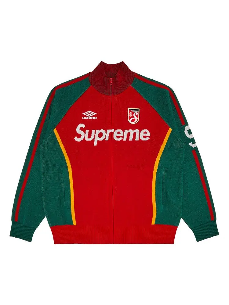 Свитер Supreme x Umbro Zip Up Sweater — изображение 1 из 3, красный