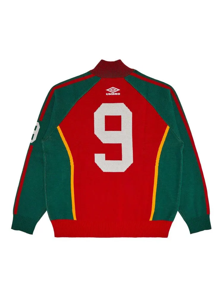 Свитер Supreme x Umbro Zip Up Sweater — изображение 2 из 3, красный