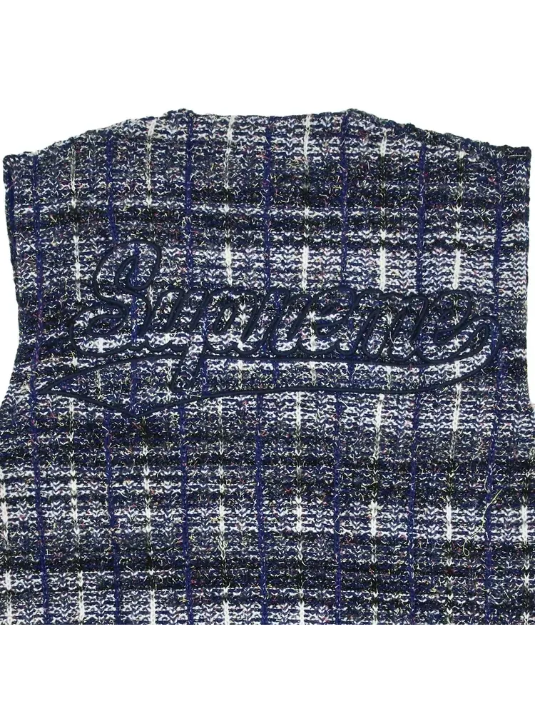Жилет-свитер Supreme с крапчатым рисунком на молнии — изображение 3 из 3, синий