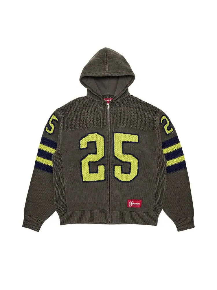 Свитер Supreme Sport Zip Up Hooded Sweater — изображение 1 из 3, серый