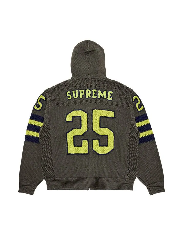 Свитер Supreme Sport Zip Up Hooded Sweater — изображение 2 из 3, серый