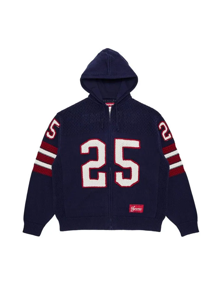 Свитер Supreme Sport Zip Up Hooded Sweater — изображение 1 из 3, темно-синий