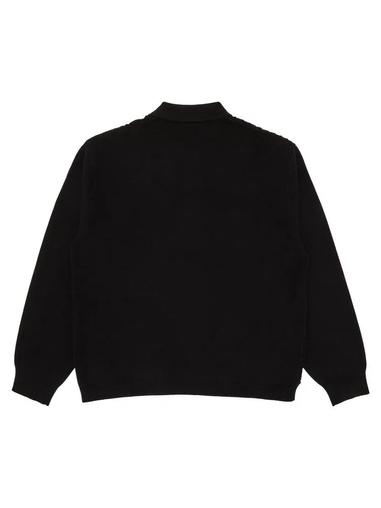 Кардиган Supreme Crochet Zip Up Cardigan 'Black' — изображение 2 из 3, черный
